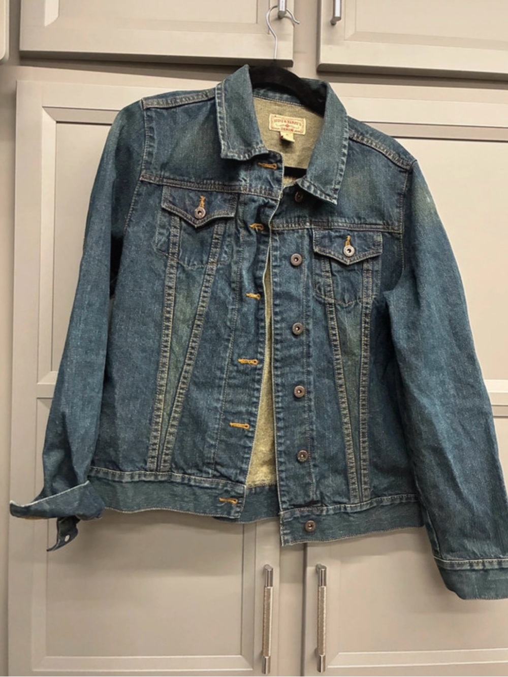 Steve & Barry's Blue Denim Jacket with Sherpa Trim